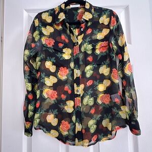 Equipment Floral Sheer Blouse